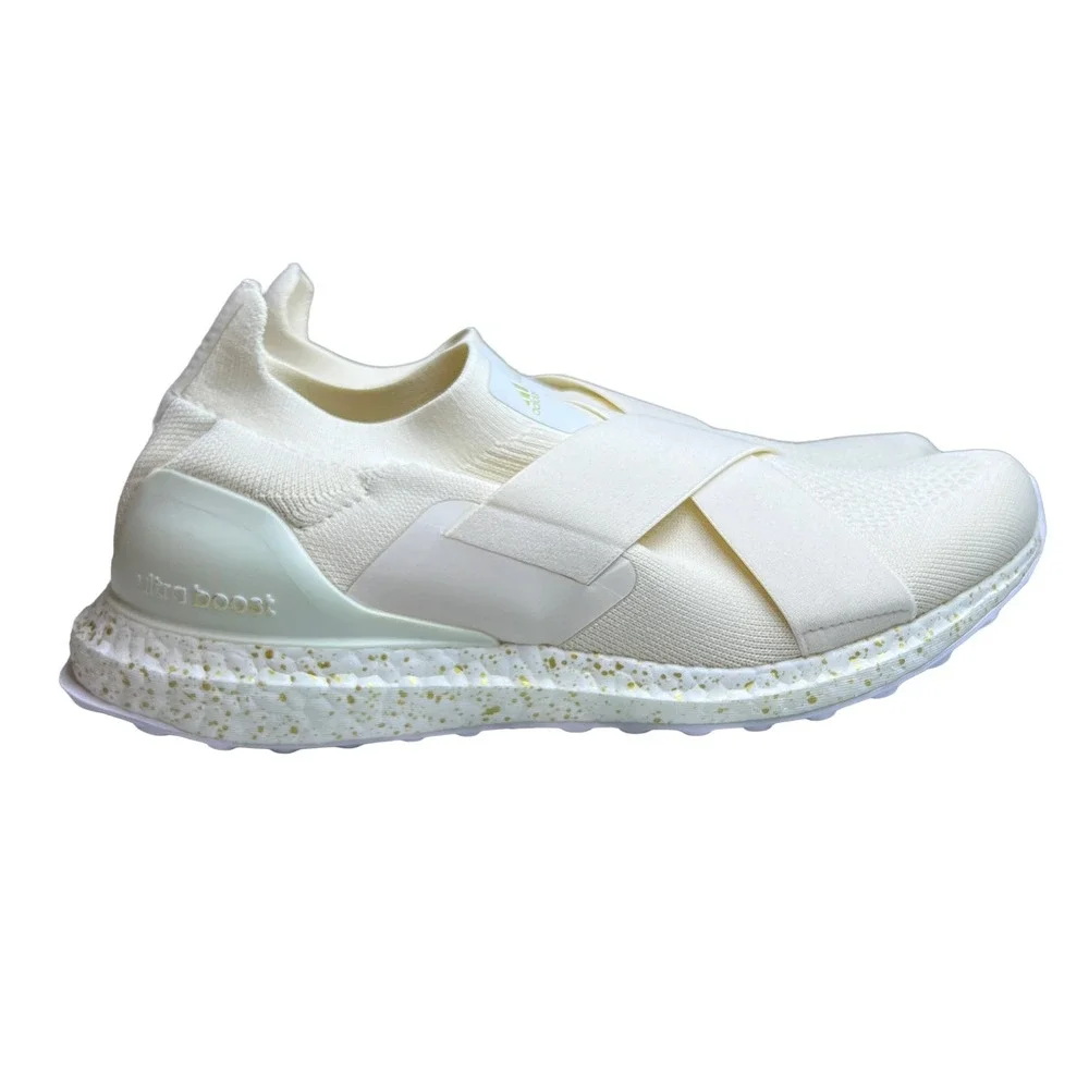 Adidas‎ Ultraboost Slip On DNA Cream White Gold Sneaker Athleisure Women's 9